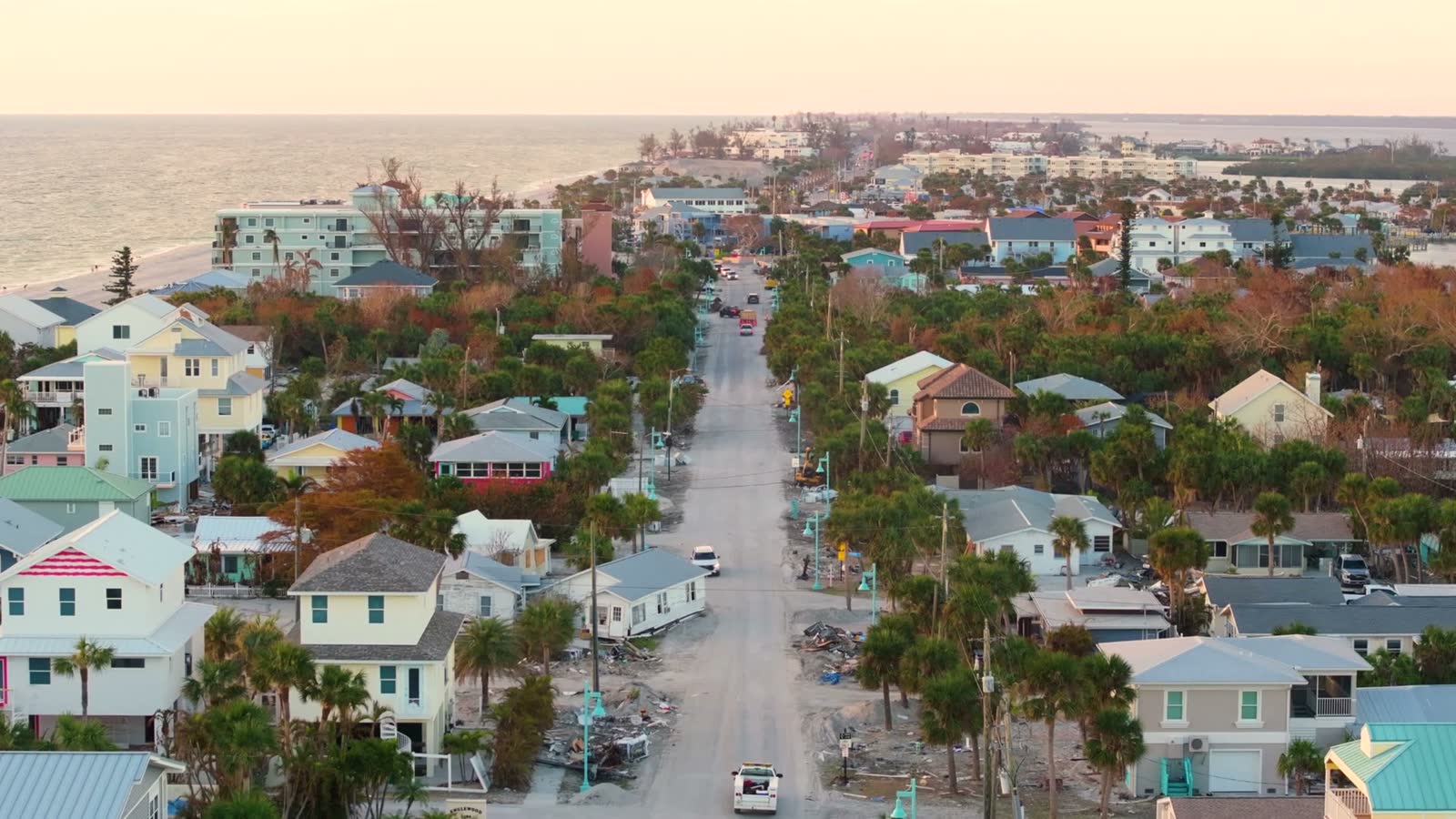 Rows of Florida homes wrecked by Hurricane Ian, still unrepaired months later, the backlog that delay-and-lowball claim handling produces