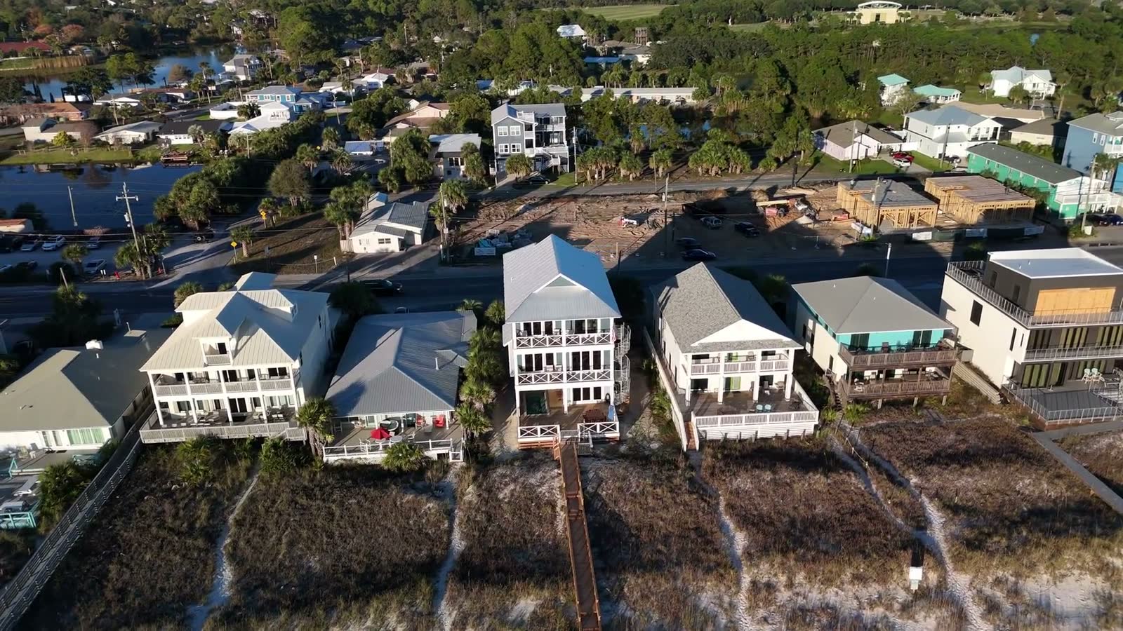 Destin, FL from the air, the Florida market behind Destin hurricane and property insurance claims