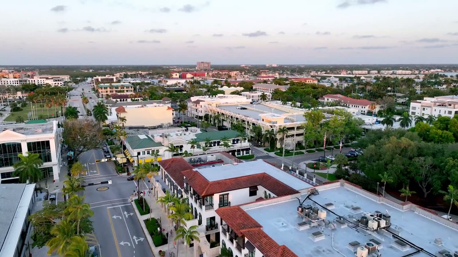 Naples, FL from the air, the Florida market behind Naples hurricane and property insurance claims