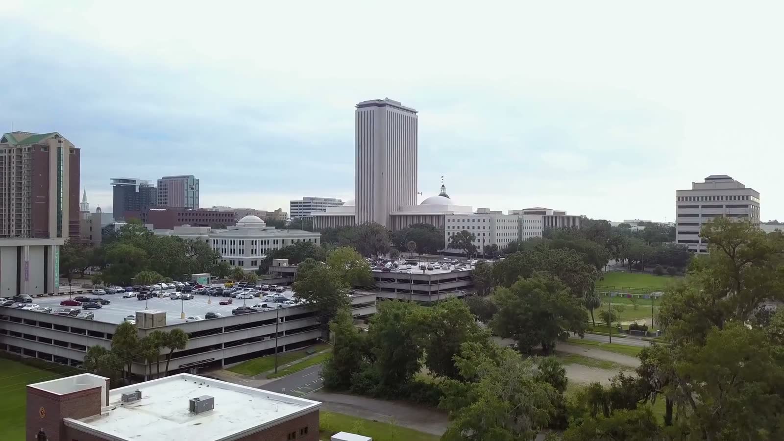 Tallahassee, FL from the air, the Florida market behind Tallahassee hurricane and property insurance claims