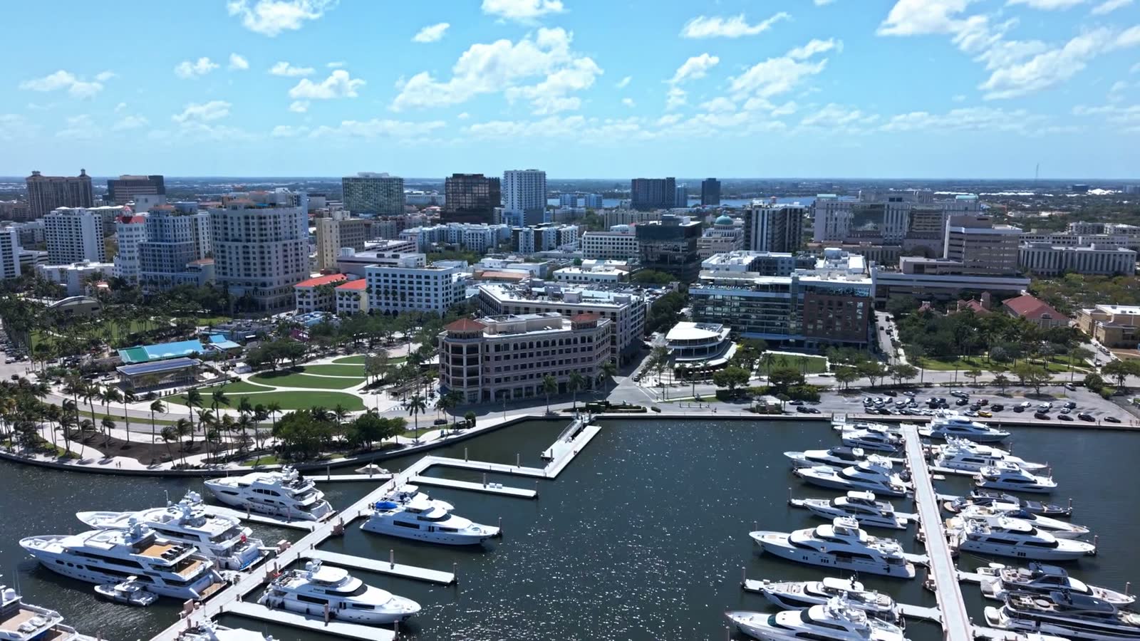 West Palm Beach, FL from the air, the Florida market behind West Palm Beach hurricane and property insurance claims