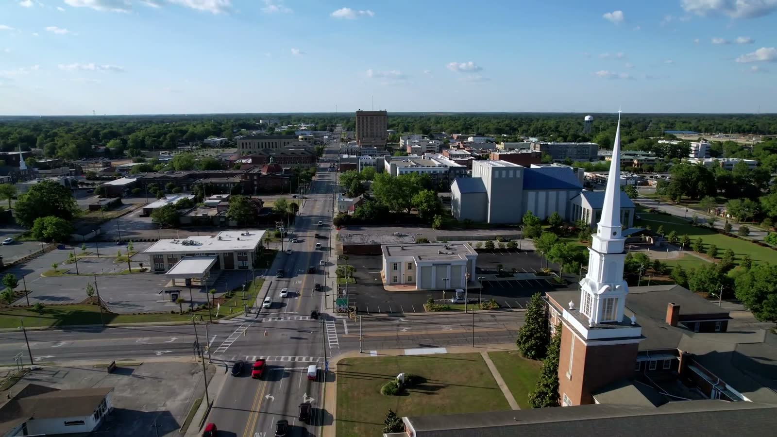 Florence, SC from the air, the South Carolina market behind Florence hurricane and property insurance claims