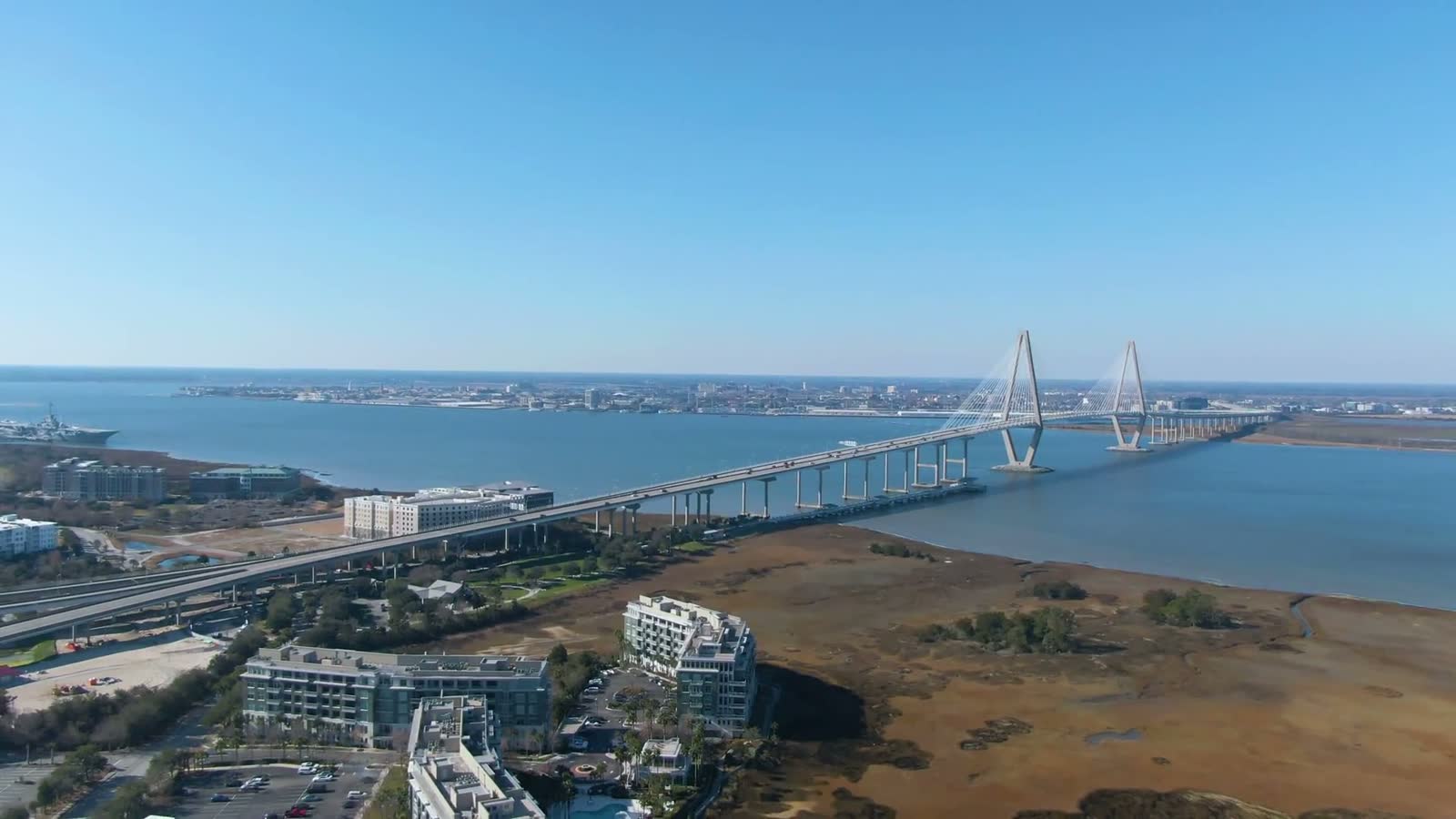 Mount Pleasant, SC from the air, the South Carolina market behind Mount Pleasant hurricane and property insurance claims
