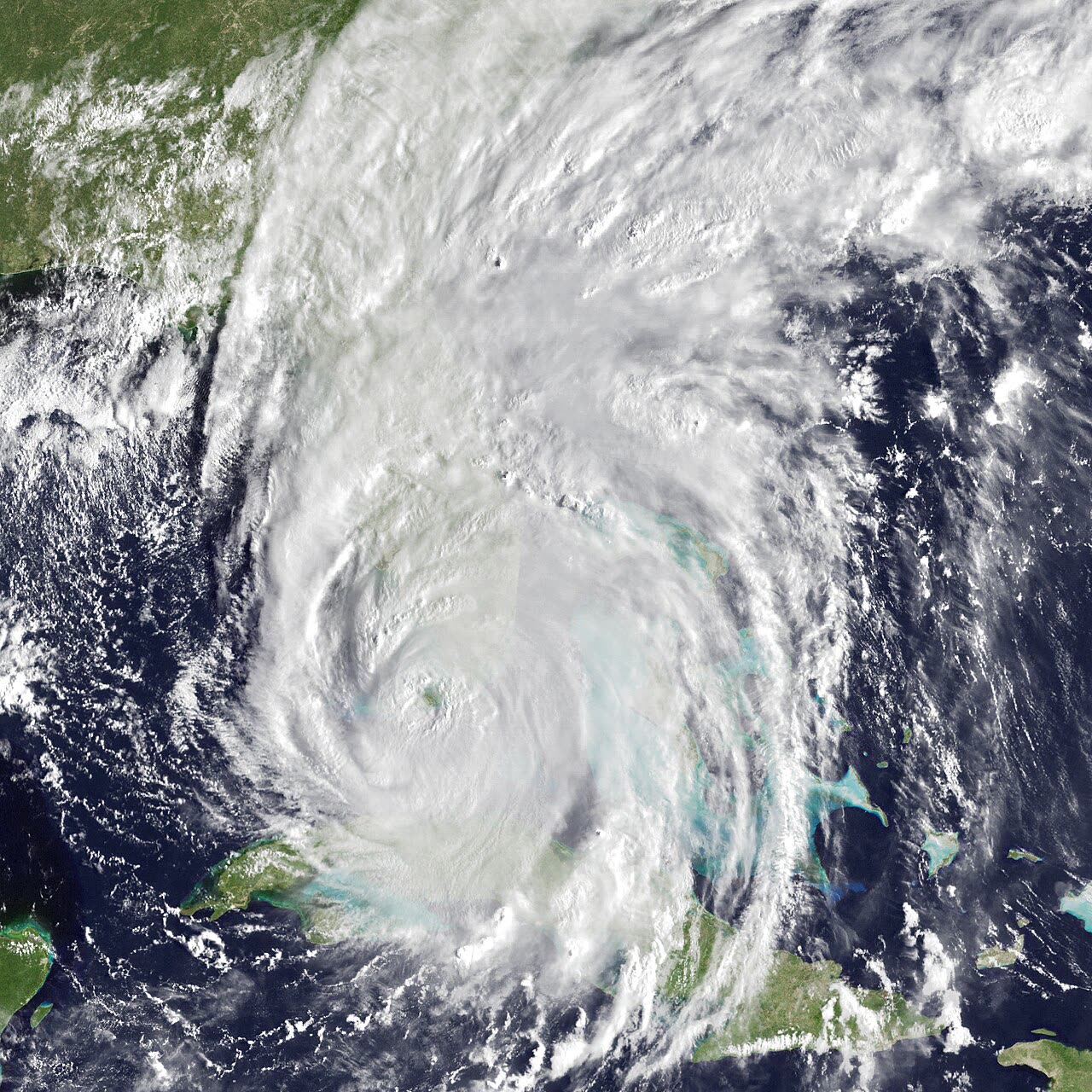 Irma turning north into the Florida Keys on landfall morning, September 10, 2017