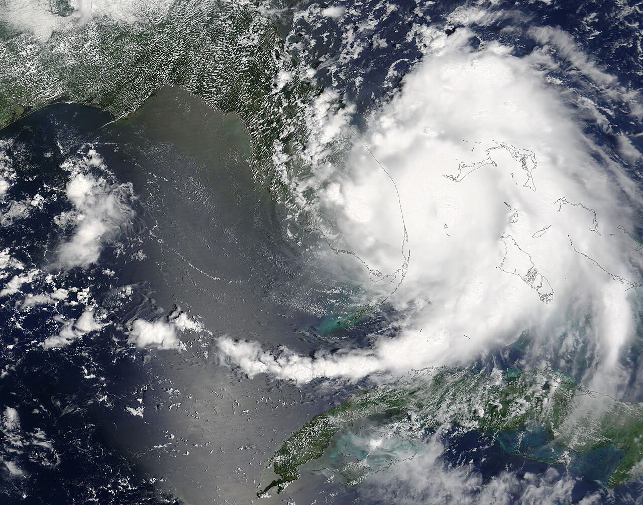 Katrina as a new Category 1 approaching southeast Florida, August 25, 2005, the landfall Florida forgets