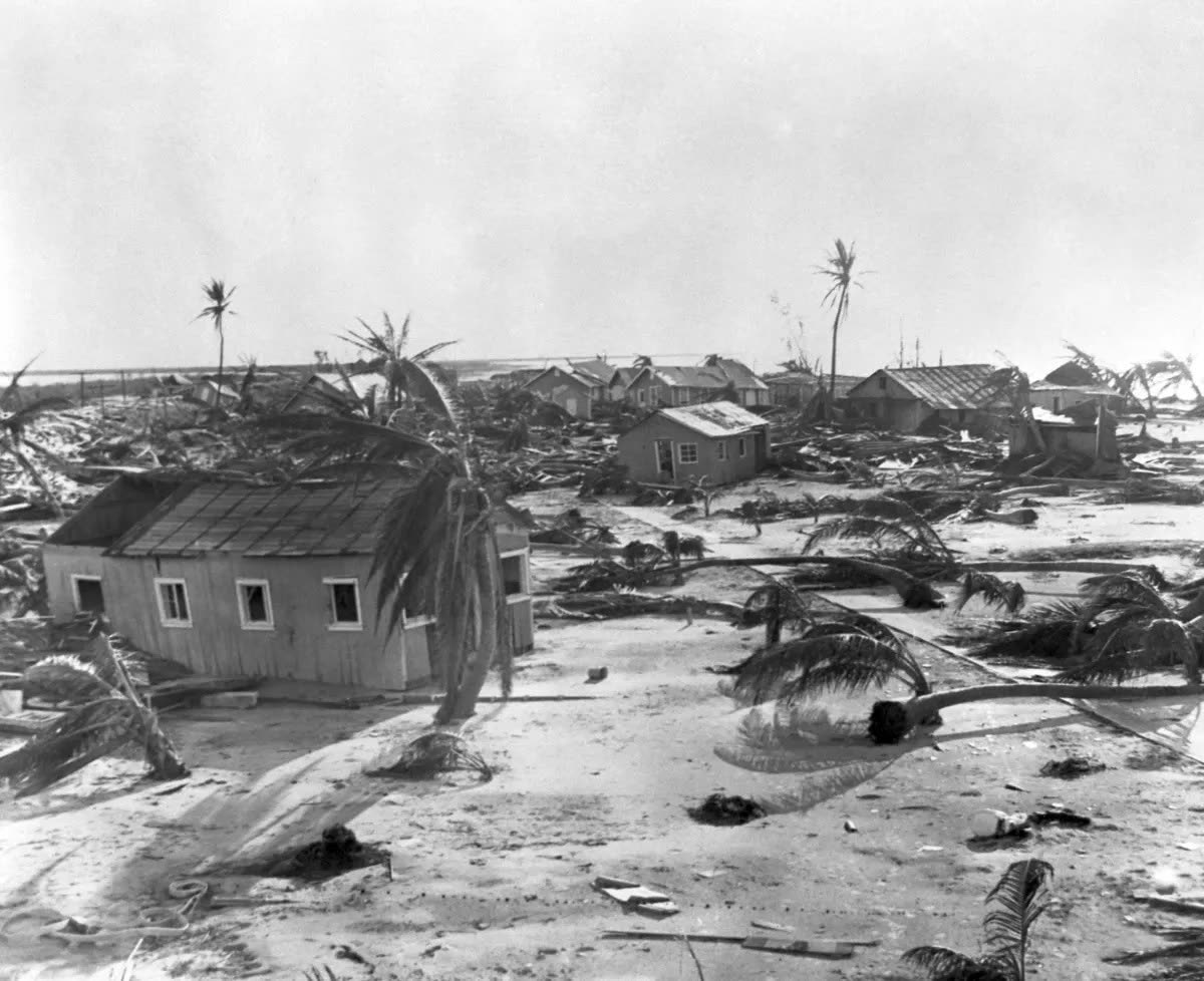 Wreckage of homes in the upper Keys; whole settlements on Upper and Lower Matecumbe were leveled