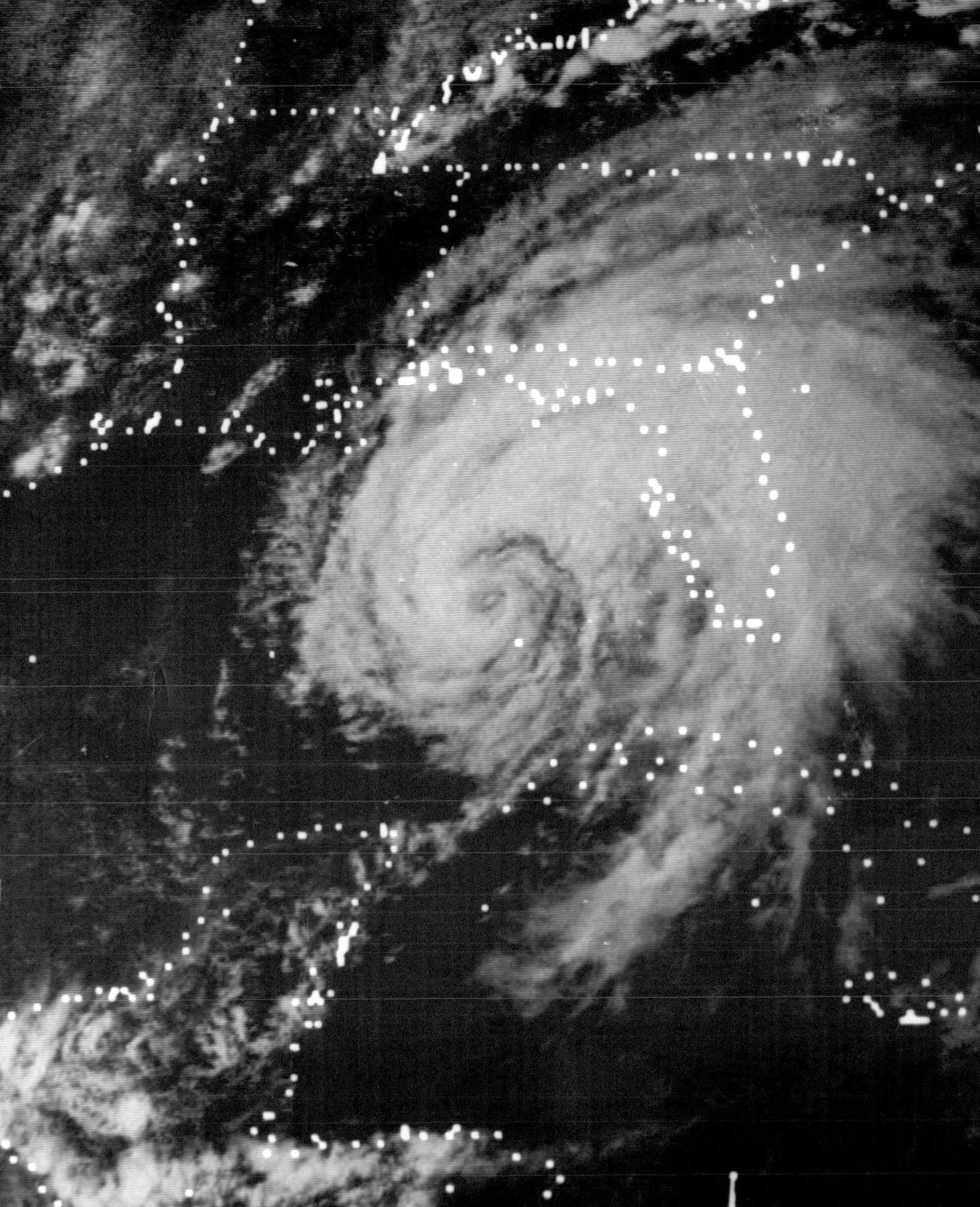 Agnes over the Gulf of Mexico, June 18, 1972, the day before Florida landfall