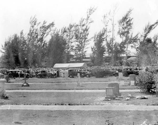Burial of victims in West Palm Beach; 674 Black victims were interred in an unmarked mass grave