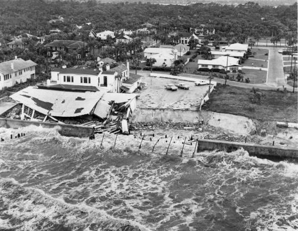Storm-surge destruction at Atlantic Beach - 43 homes were lost along the Jacksonville beaches, about 20 swept to sea