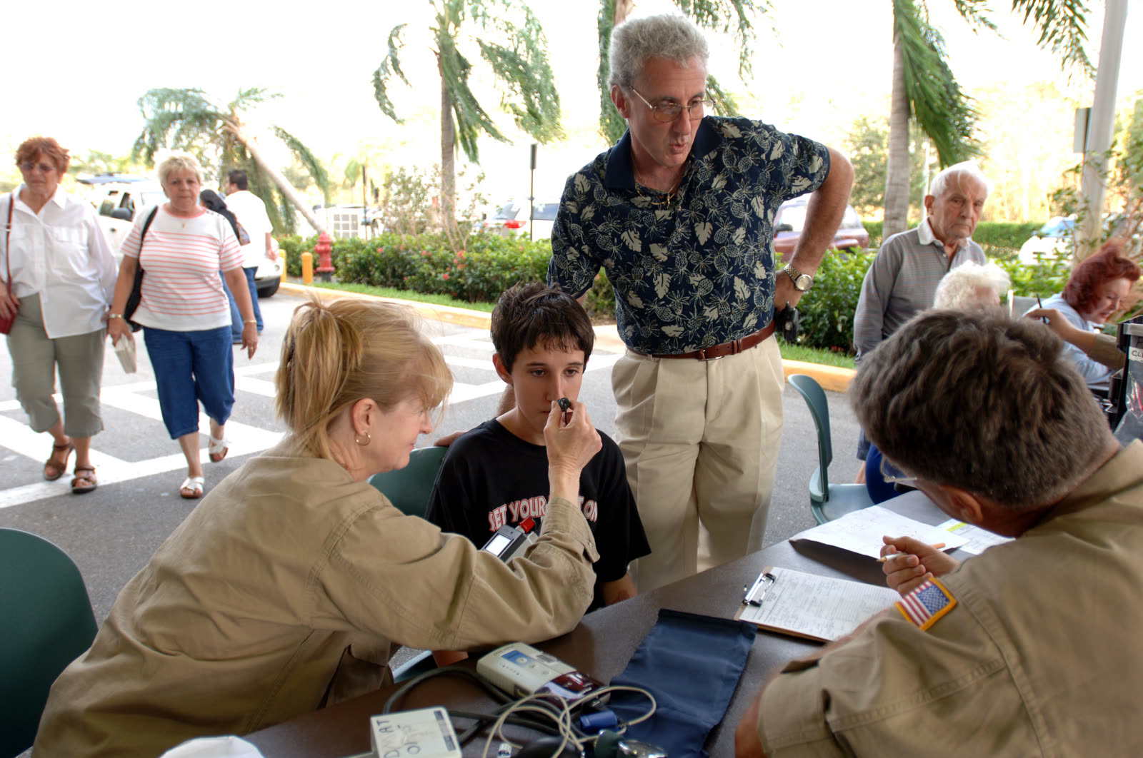 FEMA Disaster Medical Assistance Team at JFK Medical Center, Boynton Beach, five days after landfall