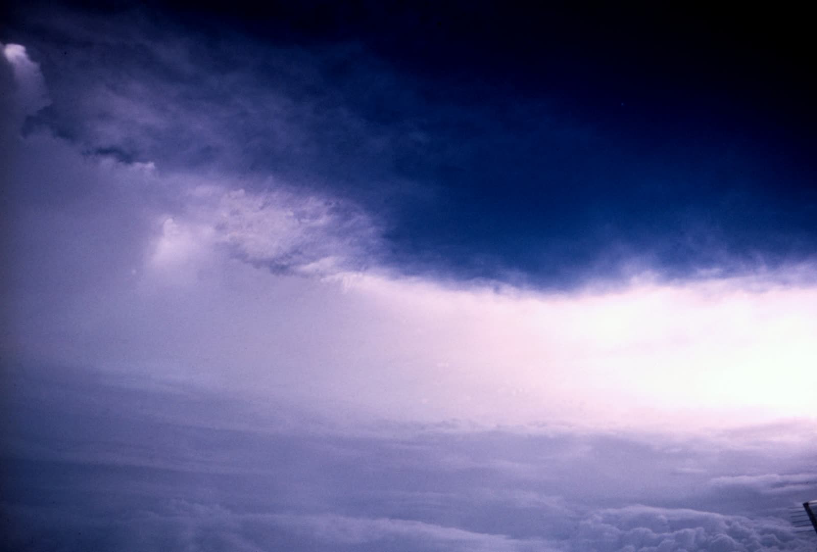 Inside Betsy's eye, photographed from a Hurricane Hunter aircraft on September 3, 1965
