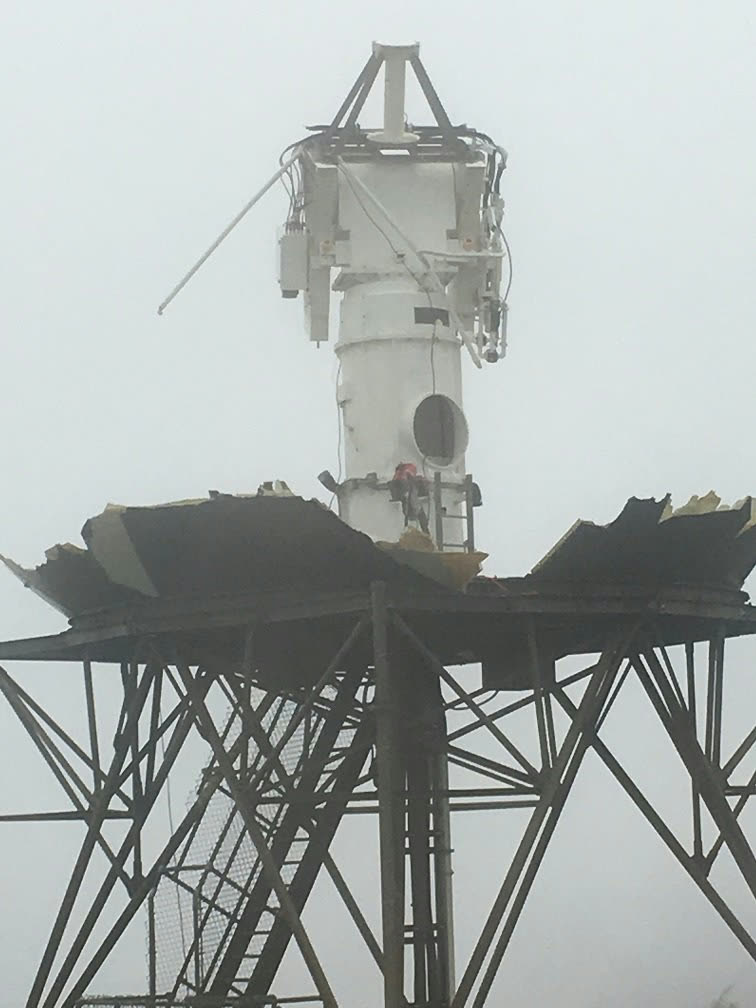 Puerto Rico's NEXRAD weather radar, destroyed by Maria's core winds