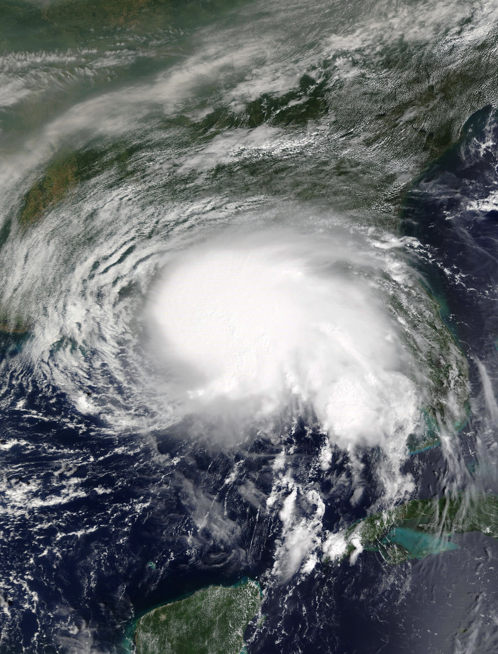 Sally strengthening in the north-central Gulf on September 14, two days before landfall
