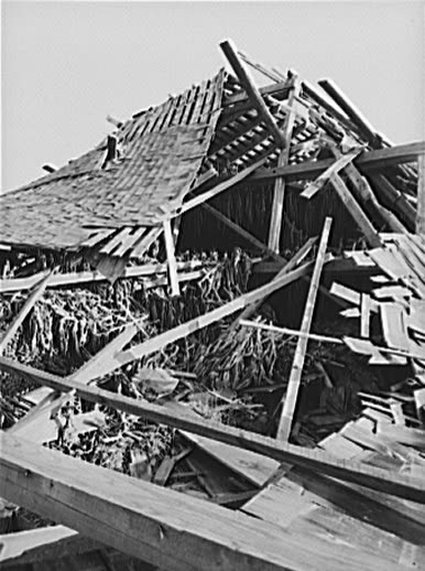 Hurricane wreckage documented by the Farm Security Administration, 1938