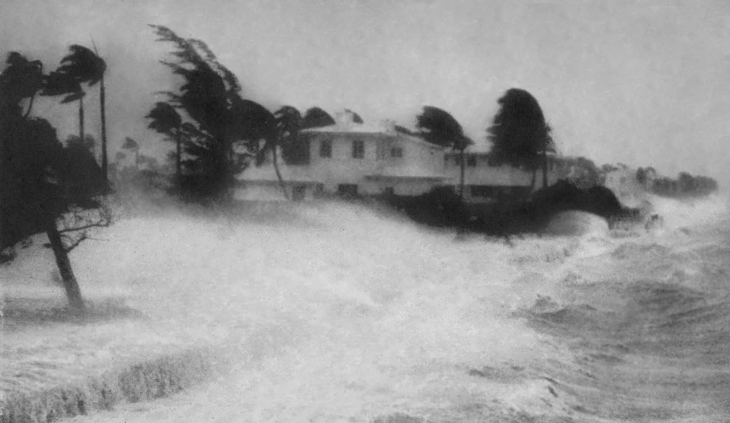 Storm surge over North Bay Village, Miami, September 17, 1947