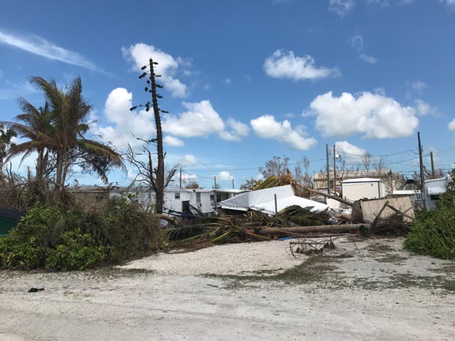 Hurricane damage on Summerland Key, among the hardest-hit of the lower Keys